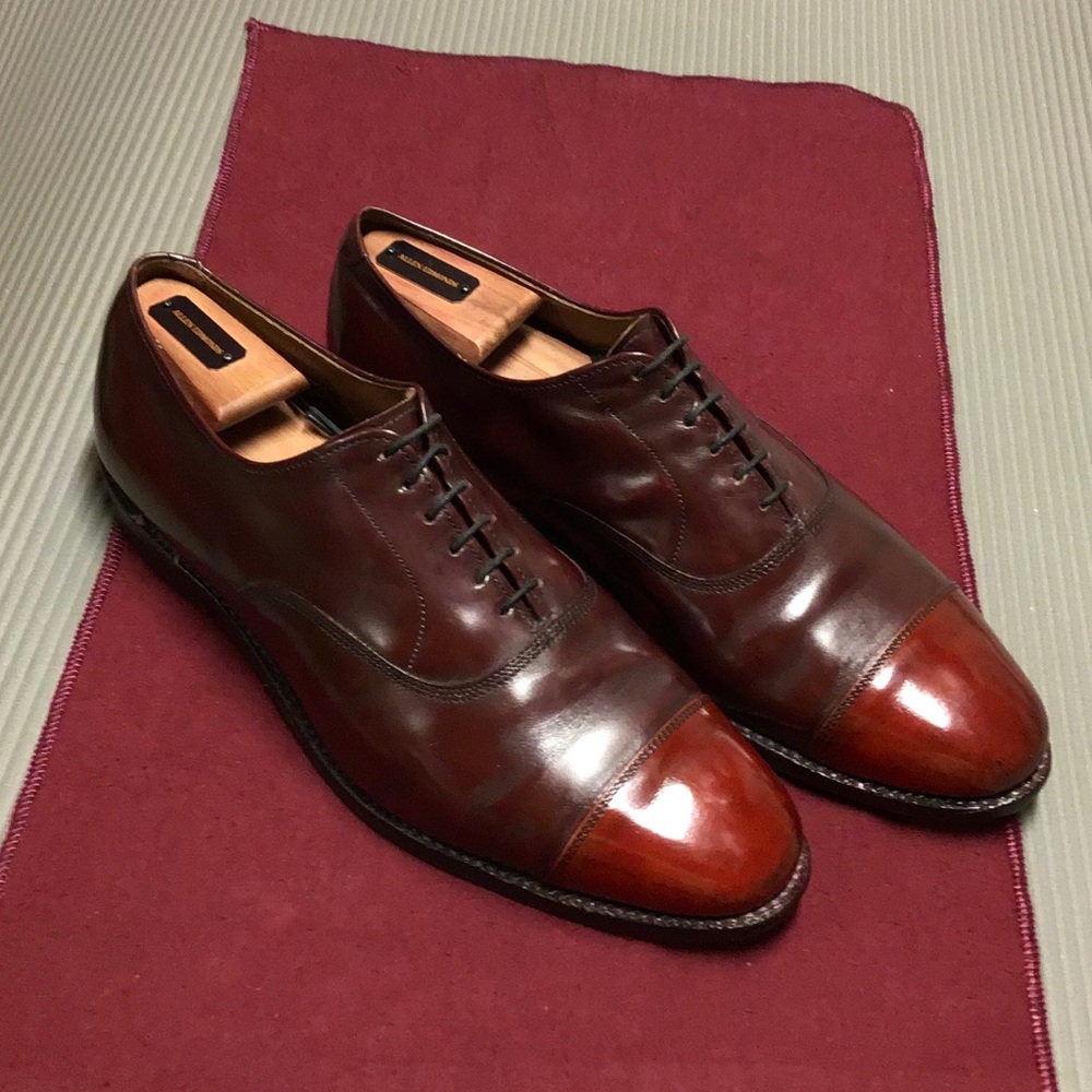 Allen Edmonds “Park Ave” Leather Cap-Toe Oxfords